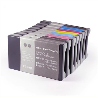 9 farieb 350ML T5961-T5969 kompatibilná atramentová kazeta pre tlačiareň Epson Stylus Pro 7890 9890